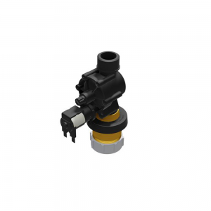 Electronically operated WC pan direct acting flush valve